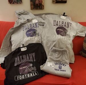 Champion Gray and Black UAlbany Hoodie Set